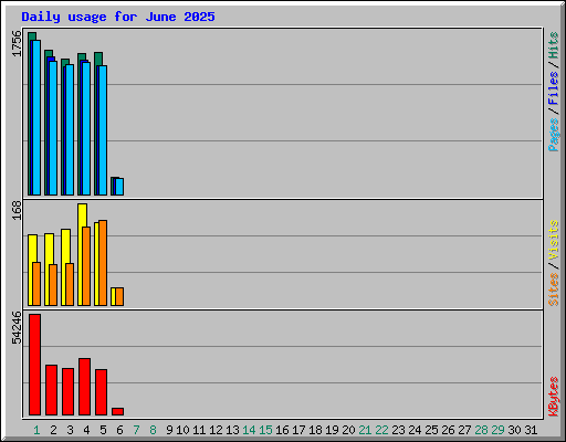 Daily usage for June 2025