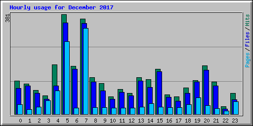 Hourly usage for December 2017