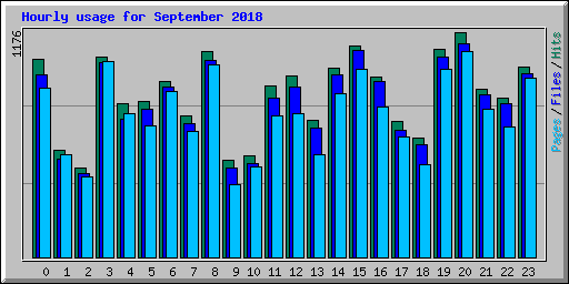 Hourly usage for September 2018