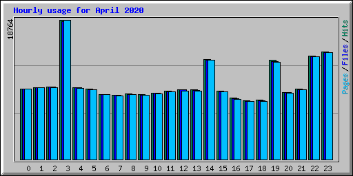 Hourly usage for April 2020