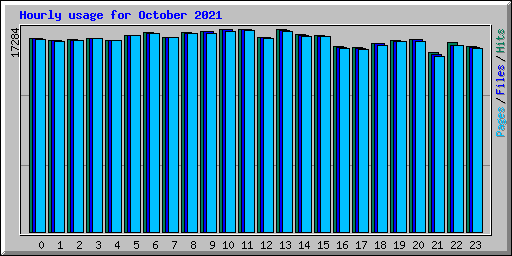 Hourly usage for October 2021