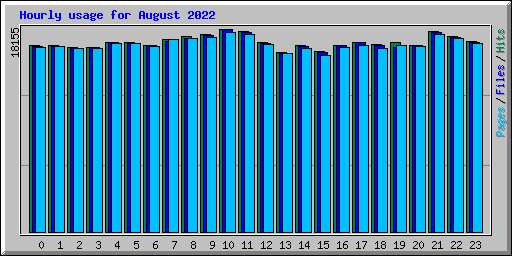 Hourly usage for August 2022