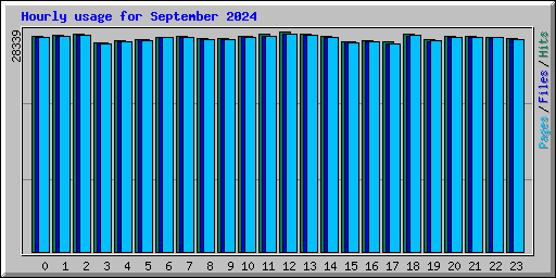 Hourly usage for September 2024