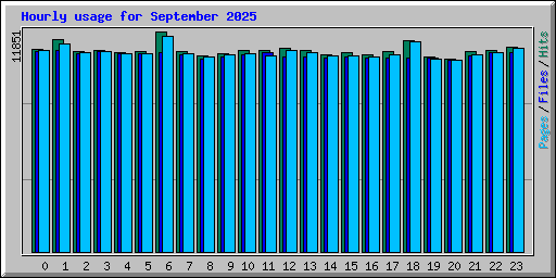 Hourly usage for September 2025