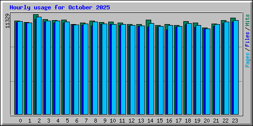 Hourly usage for October 2025