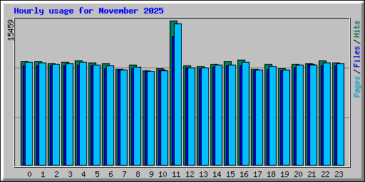 Hourly usage for November 2025