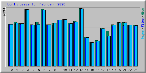 Hourly usage for February 2026