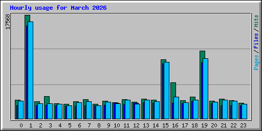 Hourly usage for March 2026