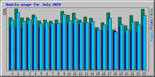 Hourly usage for July 2026